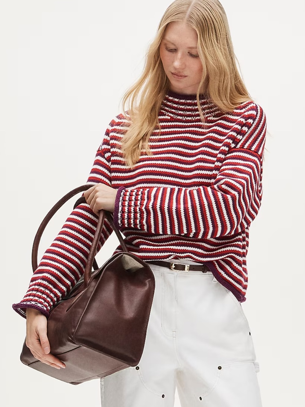 J crew 2025 Rollneck™ sweater in stripe - Picture 2 of 5